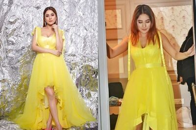 Shehnaaz Gill Looks Stunning in Yellow Gown As She Shoots for Bigg Boss 14, See Pics