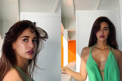 Sexy! Disha Patani Slips Into A Green Wrap Dress With A Plunging Neckline, Hot Photos Go Viral