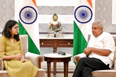 Rajya Sabha MP Swati Maliwal Meets Vice President Jagdeep Dhankhar