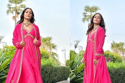 Hina Khan Looks Absolutely Regal In A Bright Pink Anarkali Set, See Photos