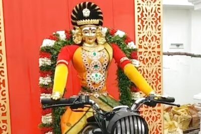 At This Tamil Nadu Temple, A Touch Modernity Places Goddess On A Bike