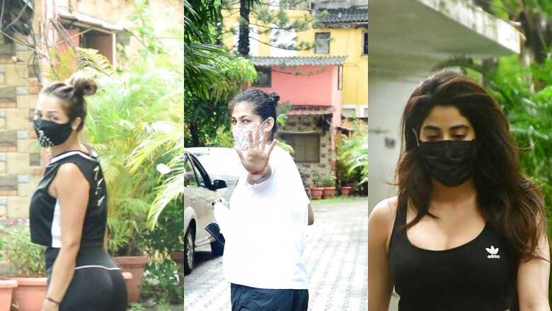 Malaika Arora, Janhvi Kapoor and Kubbra Sait Hit The Gym To Beat Monday Blues