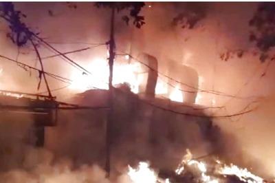 Fire in Shoe Manufacturing Unit in North Delhi