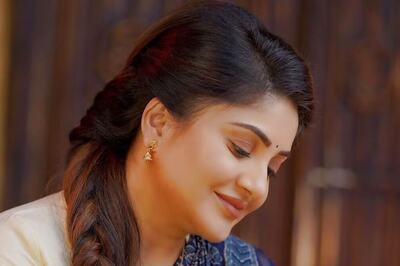 Actress Karunya Ram Looks Stunning In A Blue Saree