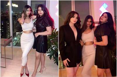 Suhana Khan Strikes Stunning Poses in Bodycon Co-ords with BFFs at Party in New York