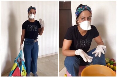 Hina Khan Shows How to Not Carry Coronavirus Into Your Homes After Grocery Shopping, Watch Video