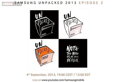 Samsung Galaxy Note III launch event confirmed for September 4