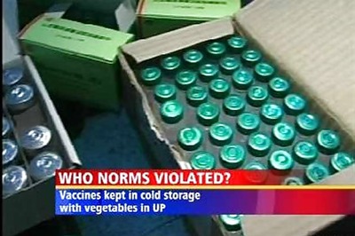 In UP, vaccines stored with vegetables in freezer