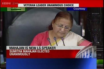Sumitra Mahajan elected Lok Sabha Speaker, second woman to occupy the post