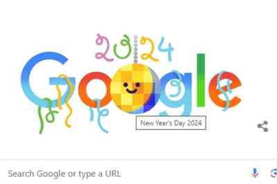 New Year 2024 Google Doodle: Dazzling Disco Ball Showers Hope and Wish Lists!