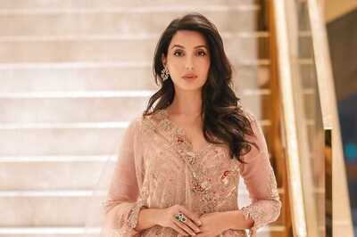 Nora Fatehi's Pink Anarkali Suit Is Perfect For The Upcoming Festive Season