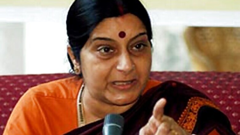 Swaraj charges Cong for spreading lies, says BJP always opposed ordinance, bill