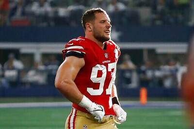 Concussion Sidelines 49ers' Bosa In Wild-card Game At Dallas