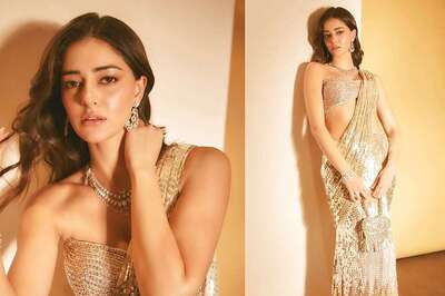 Ananya Panday Shines In A Sequin Saree At Anant Ambani And Radhika Merchant’s Sangeet