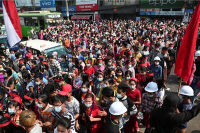 Internet Blackout Fails to Dim Protests as Thousands Rally Again in Myanmar Against Military Coup
