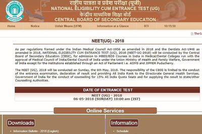 CBSE NEET 2018 Admit Cards Released at cbseneet.nic.in, Examination on 6th May