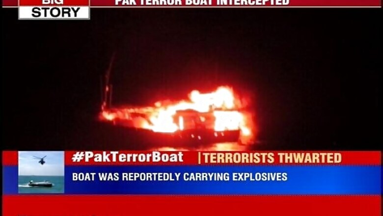 Pakistani boat laden with explosives blows up off Indian coast: India