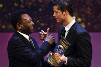 FIFA winner Ronaldo celebrates best player award