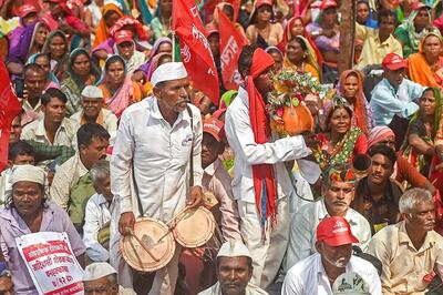 Tribals Protest in Ahmedabad Demanding Implementation of FRA, MNREGA