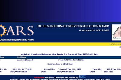 DSSSB Skill Test Admit Card 2024 Out, Direct Link To Download Here