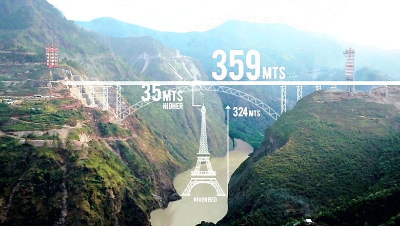 Railways Launch Main Arch on World's Highest Bridge on River Chenab