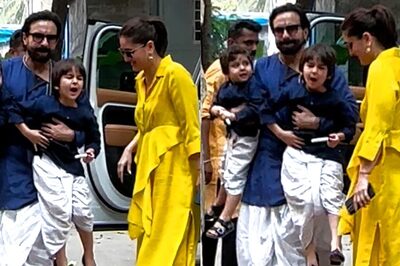 Taimur Seems Irritated, Screams as Saif Ali Khan Carries Him, Jeh in His Arms; Video Goes Viral