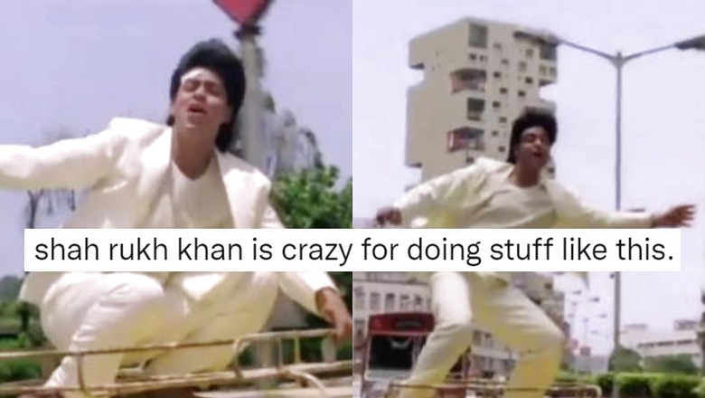 SRK Casually Dancing on Top of Moving Taxi in 'Anjaam' Thrills Twitter All Over Again