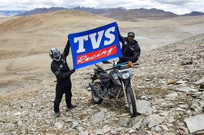 TVS Apache RTR 200 4V Reaches 21,524 Feet, Creates World Record