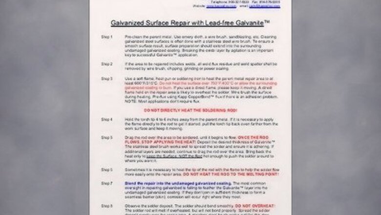 How to Repair Galvanized Coatings