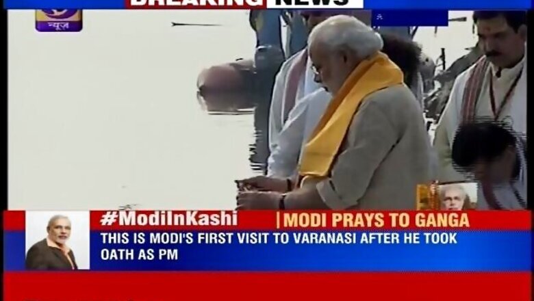 PM Modi visits Assi Ghat as a part of his Clean Ganga initiative