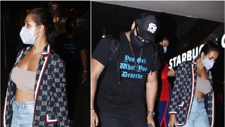 Malaika Arora Back In Style In Gucci Jacket; See Pics Of Her And Arjun Kapoor Returning From Maldives