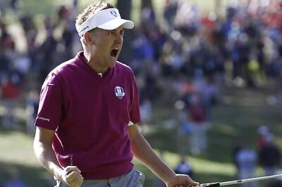 Ryder Cup: Poulter keeps Europeans in the hunt