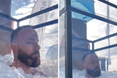 Watch: Man Stands Inside An Ice Box For 4 Hours To Set World Record
