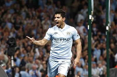 Man City striker Aguero out for 'at least 1 month'