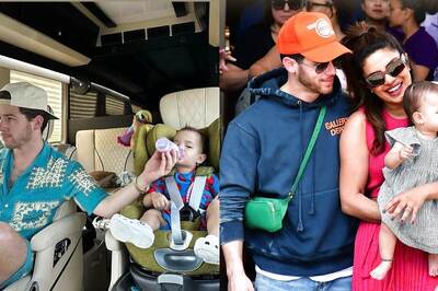 Nick Jonas Bottle-Feeds Malti, Sports Matching Blue Outfit In Priyanka Chopra's Father's Day Post | Photo
