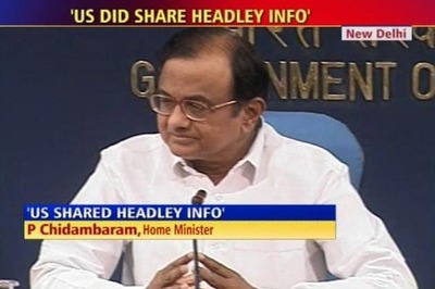 US shared Headley info with India: Chidambaram