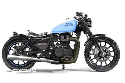 Royal Enfield Meteor 350 Digitally Modified as a Bobber can Compete in Looks with a Harley-Davidson