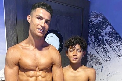 Cristiano Ronaldo And His Son Flaunt Shredded Abs in a Viral Shirtless Picture on Instagram
