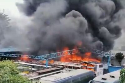 Bengaluru: 22 Buses Gutted as Massive Fire Breaks Out At Depot in Veerbhadra Nagar | WATCH