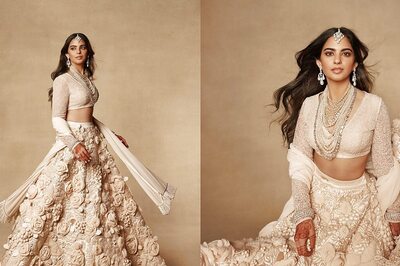 Isha Ambani Radiates Elegance in Custom Sabyasachi for Anant Ambani Radhika Merchant's Wedding Reception