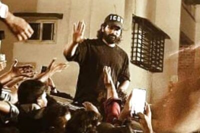 Allu Arjun Gives Flying Kisses to 'Excited' Sea of Fans, Crowd Goes Berserk in Viral Video; Watch