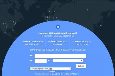 Add your 2013 New Year's resolution on Google for the world to know