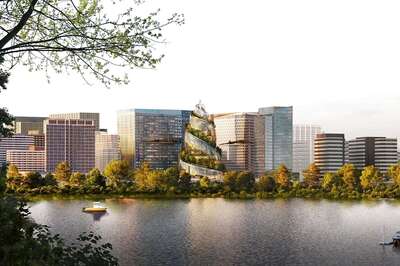 Amazon's New Headquarters 'Helix' Is a Giant Glass Swirly Surrounded By Trees
