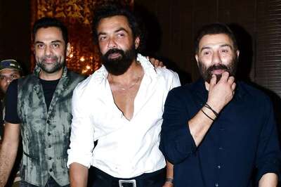 Sunny Deol, Bobby Deol And Abhay Deol Pose Arm-In-Arm At Karan Deol's Roka, See Video
