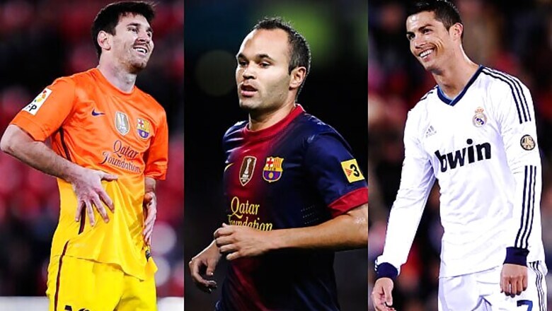 Messi, Ronaldo, Iniesta nominated for 2012 FIFA Ballon d'Or