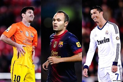 Messi, Ronaldo, Iniesta nominated for 2012 FIFA Ballon d'Or