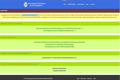 WBSSC SLST 2016 Assistant Teachers Results Declared, Count of Final Vacancies Expected Tomorrow