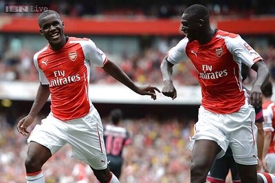 French lesson for Benfica as Yaya Sanogo hits four for Arsenal