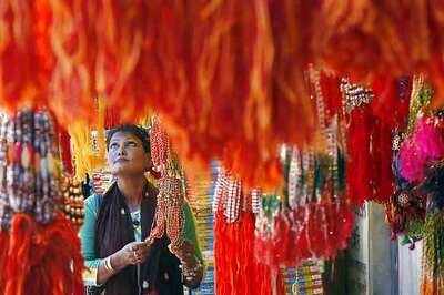Vrindavan widows celebrate Rakhi