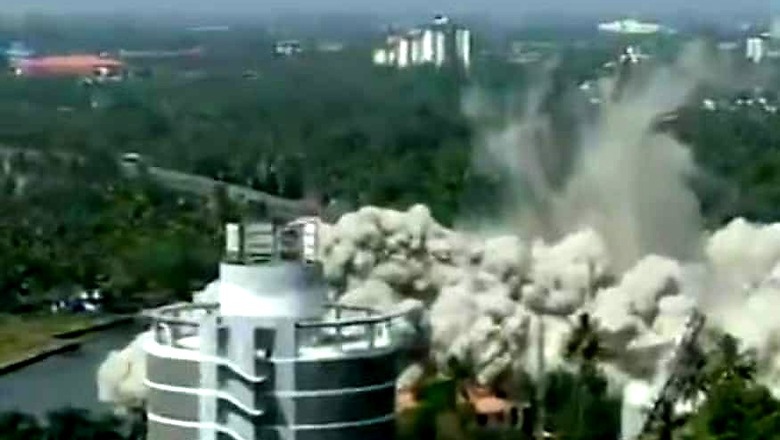 Maradu Flat Demolition Video: Watch the Moment Kochi’s Maradu Flats Went Down in Controlled Explosion